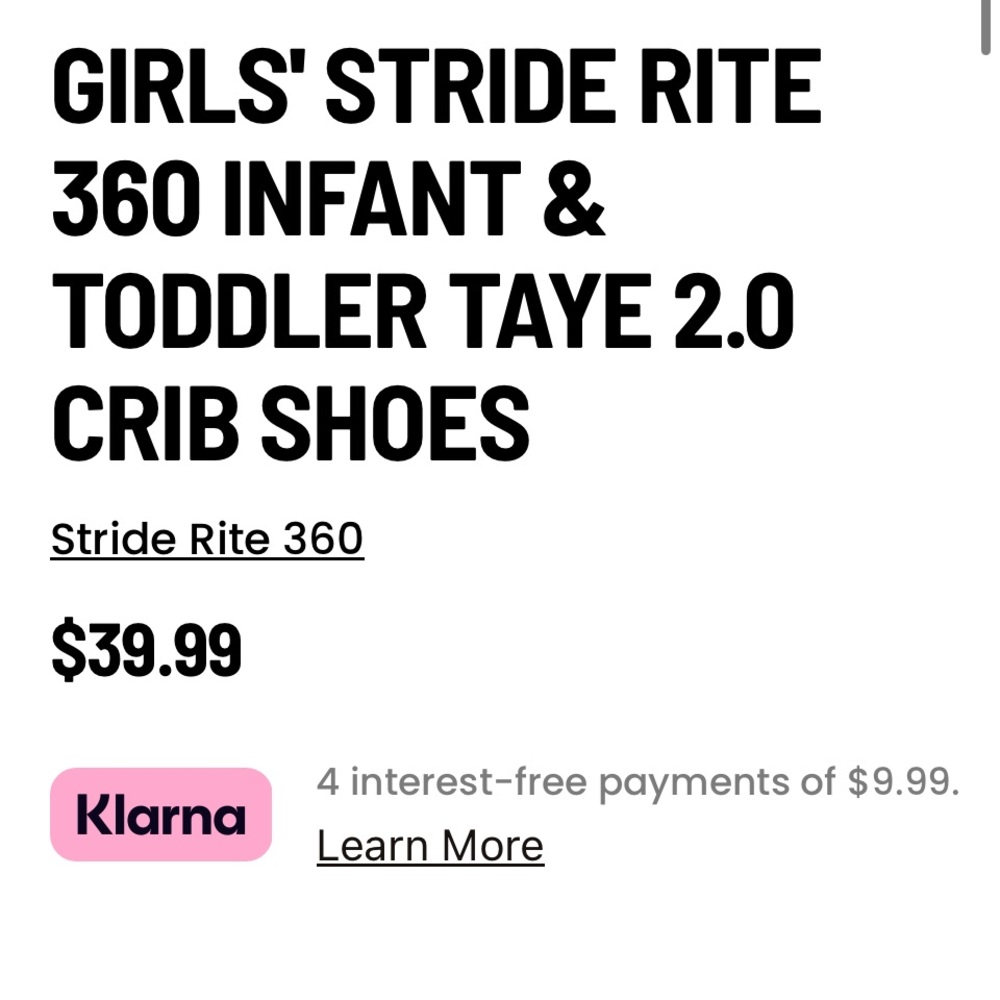 Stride right 360 baby shoes sz 4c